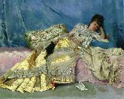 Julius LeBlanc Stewart Lady on a Pink Divan oil painting artist